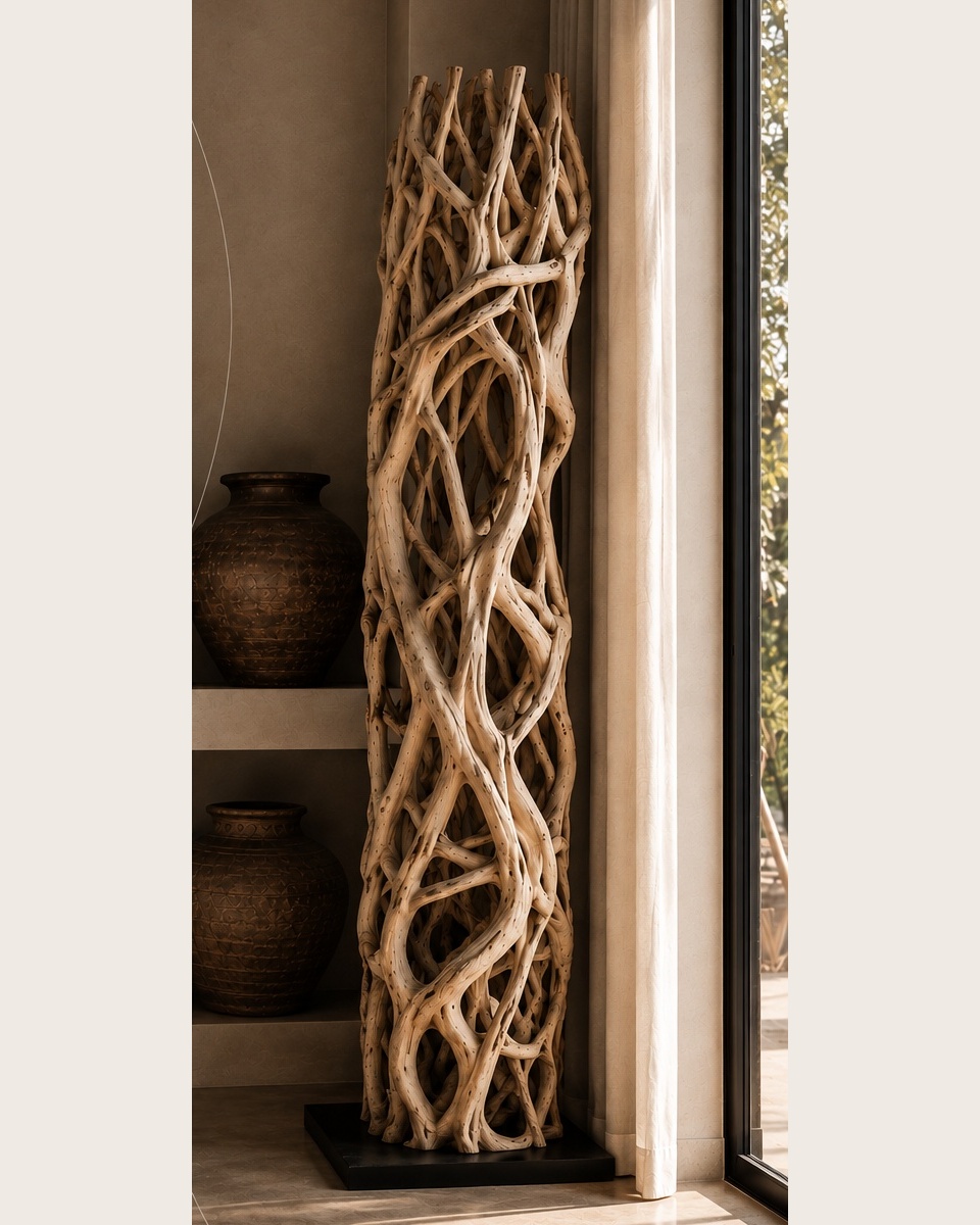 Sculpture en bois entrelacés — vue 1